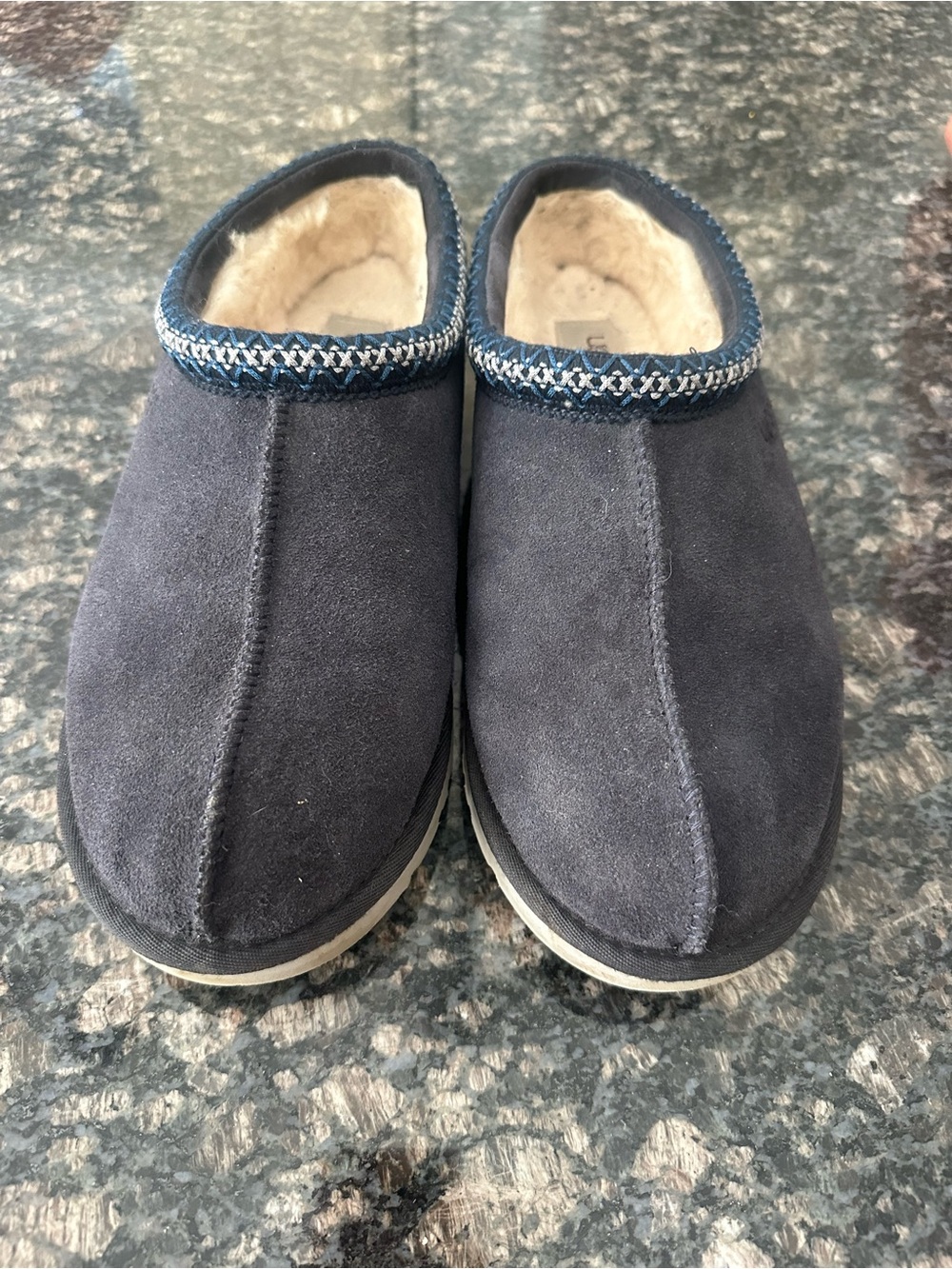 UGG men’s Navy Slip-On Tasman Slippers - Picture 2 of 5